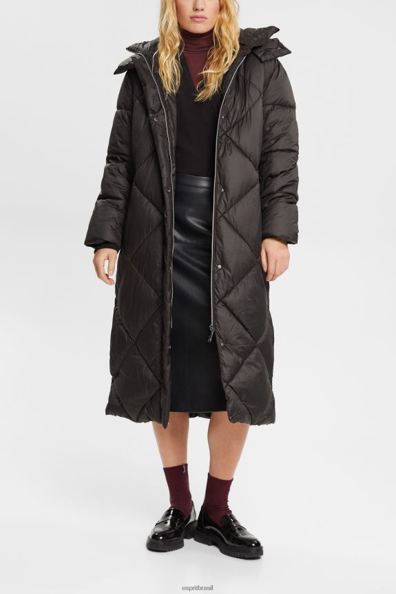 blusa com detalhes franzidos, lenzing ecovero mulheres Esprit preto blusas 82P6TP370