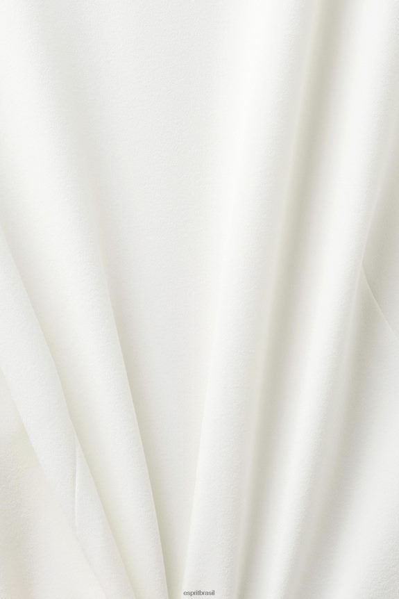 blusa cropped sem manga mulheres Esprit off white blusas 82P6TP308