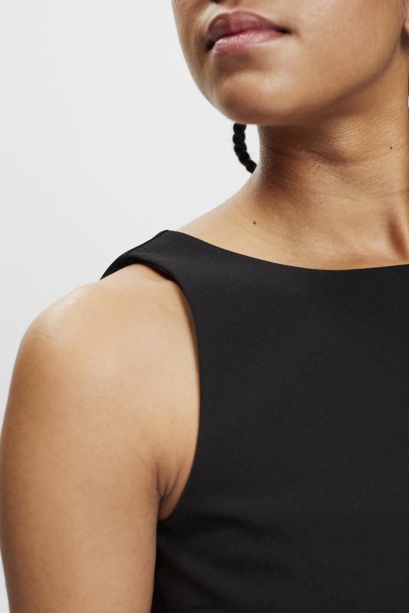 blusa cropped sem manga mulheres Esprit preto blusas 82P6TP307