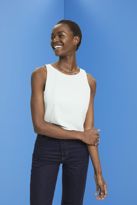 blusa cropped sem manga mulheres Esprit verde água claro blusas 82P6TP309