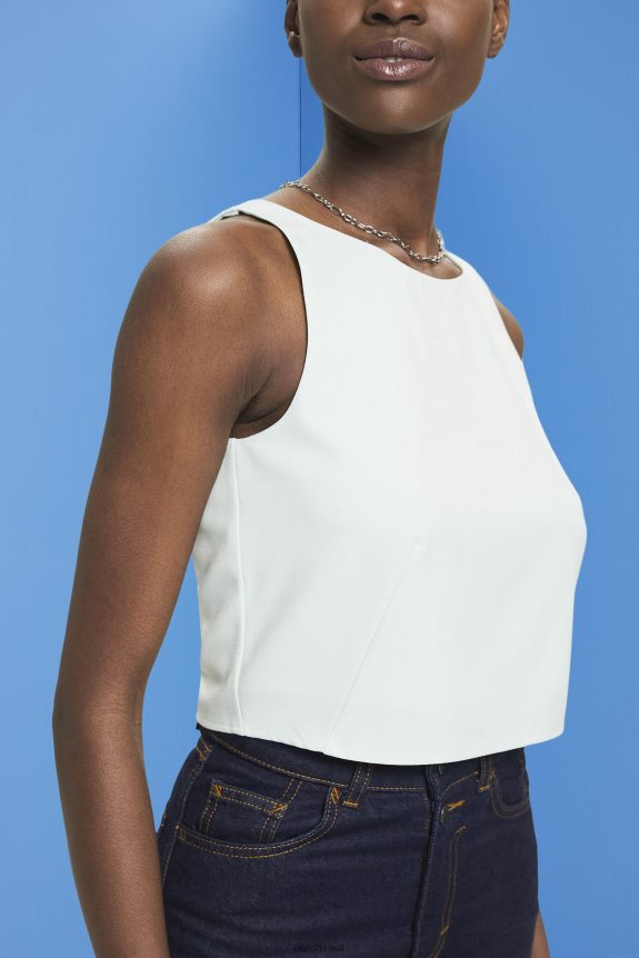 blusa cropped sem manga mulheres Esprit verde água claro blusas 82P6TP309