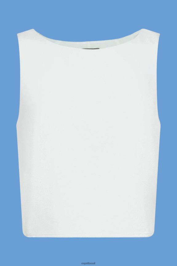 blusa cropped sem manga mulheres Esprit verde água claro blusas 82P6TP309