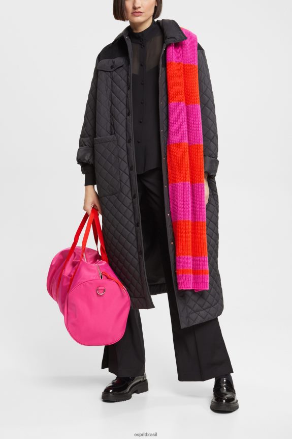 blusa larga de chiffon mulheres Esprit preto blusas 82P6TP426