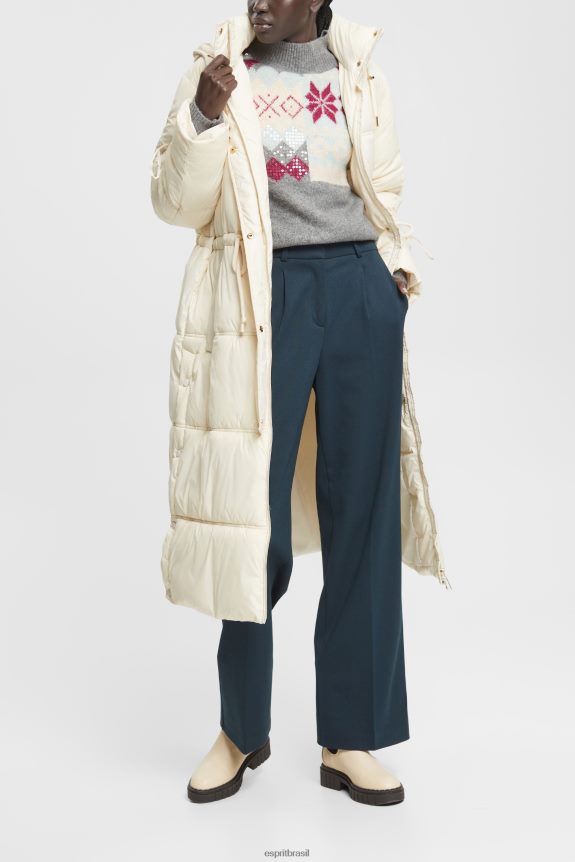 calças largas mulheres Esprit azul gasolina calças 82P6TP437