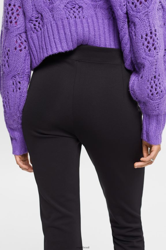 calças largas mulheres Esprit preto calças 82P6TP440