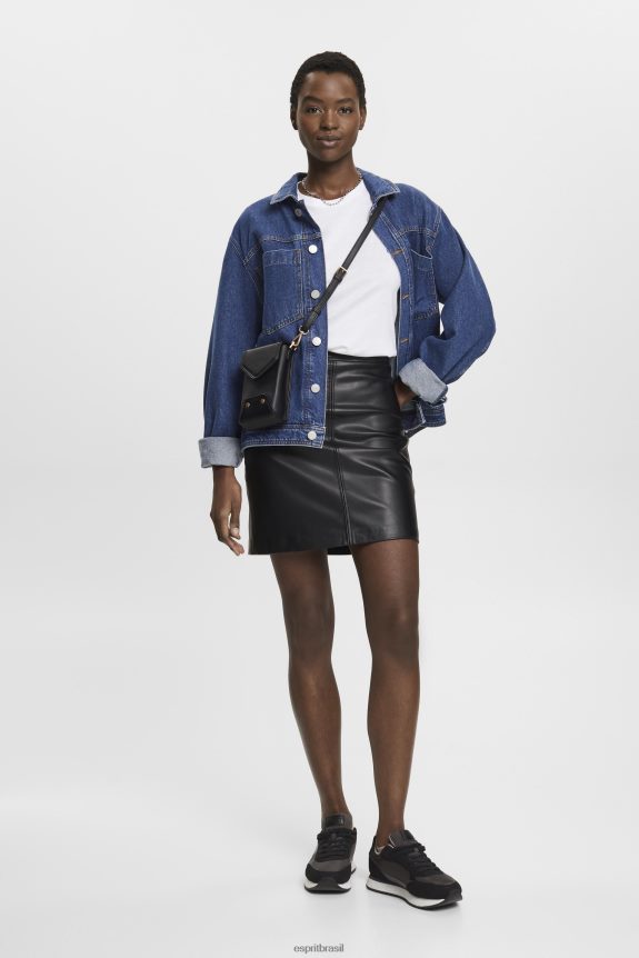 camiseta com estampa no peito mulheres Esprit branco Camisetas 82P6TP316