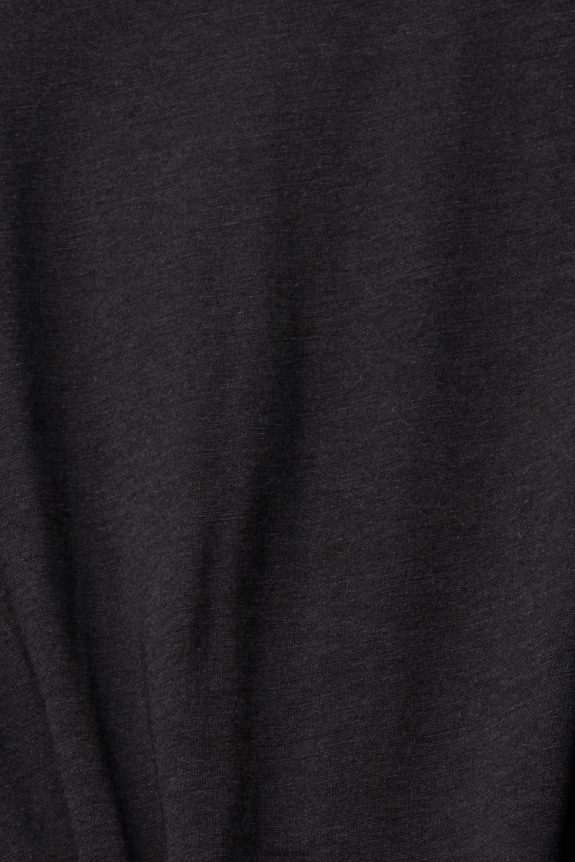 camiseta com gola banda, tencel mulheres Esprit preto Camisetas 82P6TP374