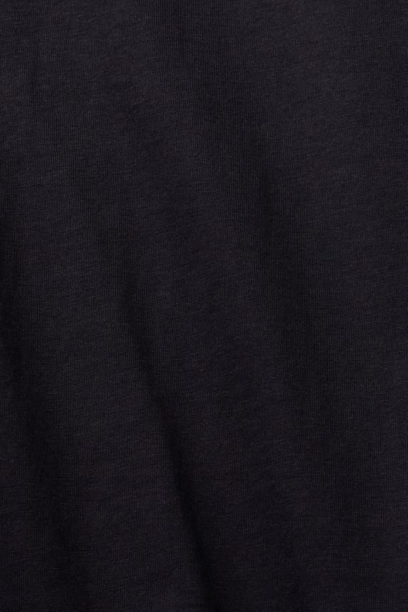 camiseta de algodão com gola redonda mulheres Esprit preto Camisetas 82P6TP454