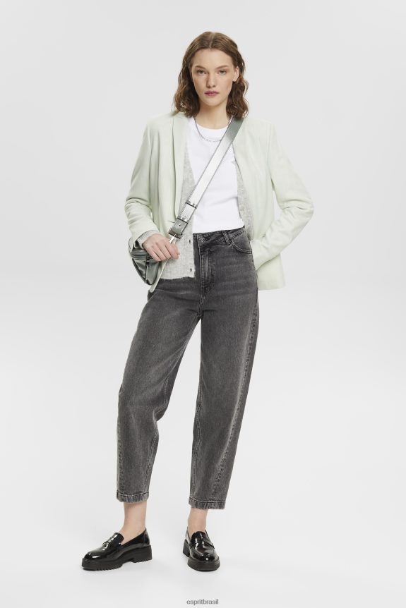 camiseta de algodão com logo bordado mulheres Esprit branco Camisetas 82P6TP147