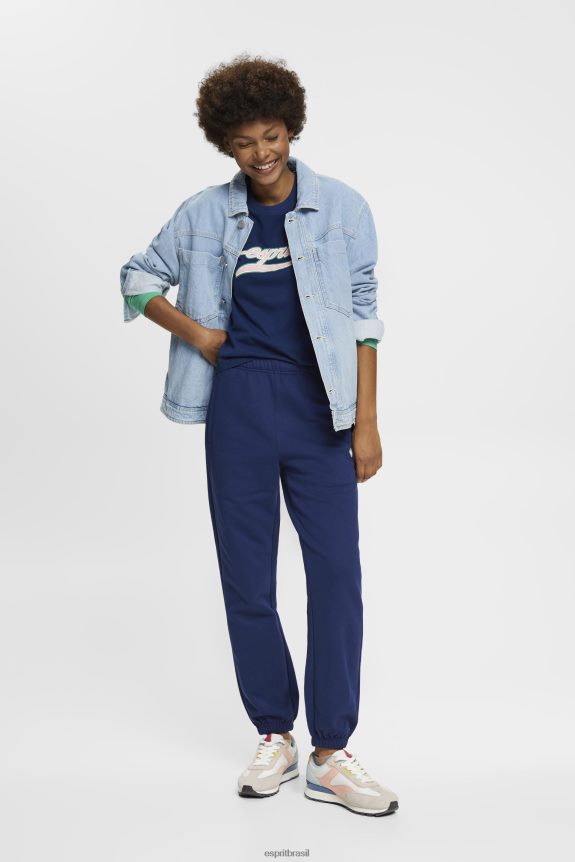 camiseta de algodão com logo estampado mulheres Esprit tinta Camisetas 82P6TP145