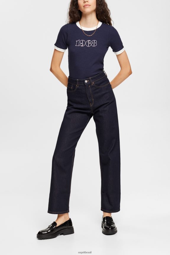 camiseta estampada mulheres Esprit marinha Camisetas 82P6TP543