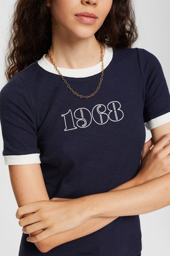 camiseta estampada mulheres Esprit marinha Camisetas 82P6TP543