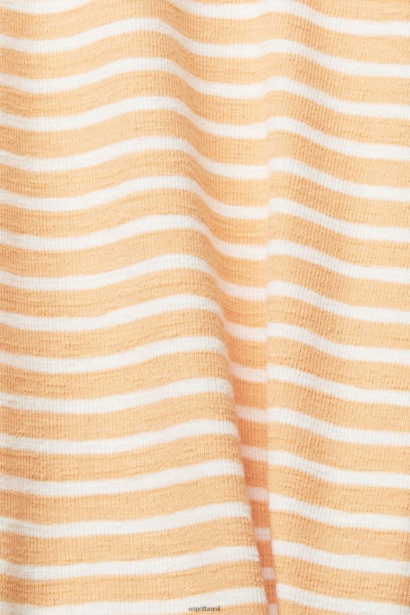 camiseta listrada mulheres Esprit pêssego Camisetas 82P6TP372