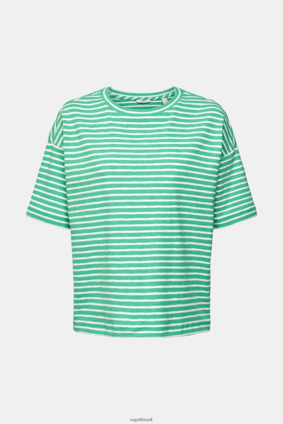 camiseta listrada mulheres Esprit verde Camisetas 82P6TP373