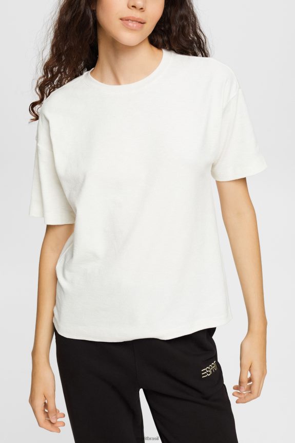 camiseta mulheres Esprit off white Camisetas 82P6TP545