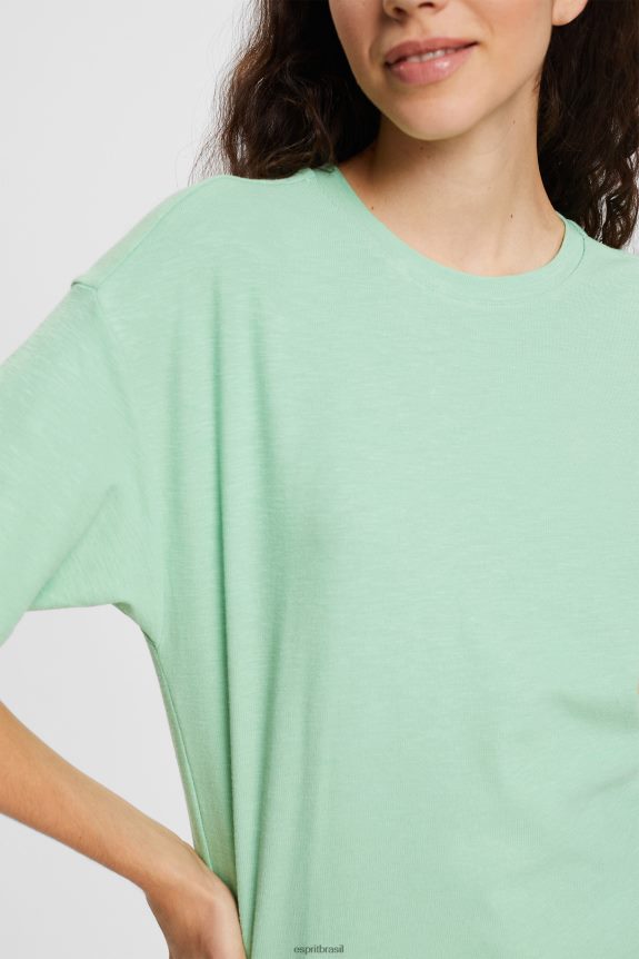 camiseta mulheres Esprit verde pastel Camisetas 82P6TP546