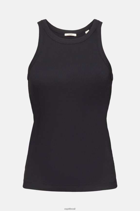 top de colete mulheres Esprit preto colete 82P6TP31