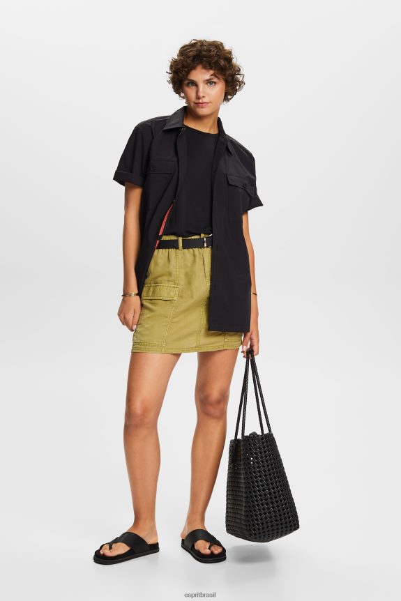 top de viscose mulheres Esprit preto colete 82P6TP260