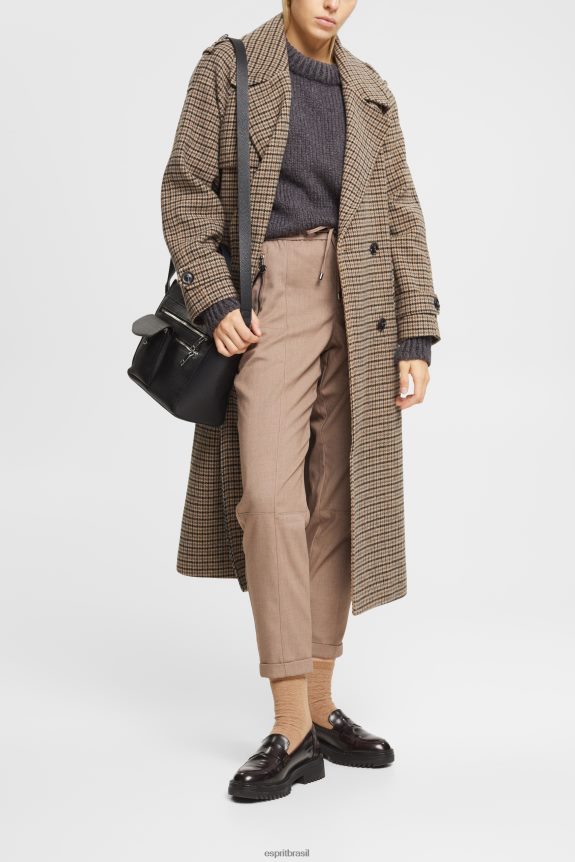 calça estilo jogger mulheres Esprit cinza corredores 82P6TP445