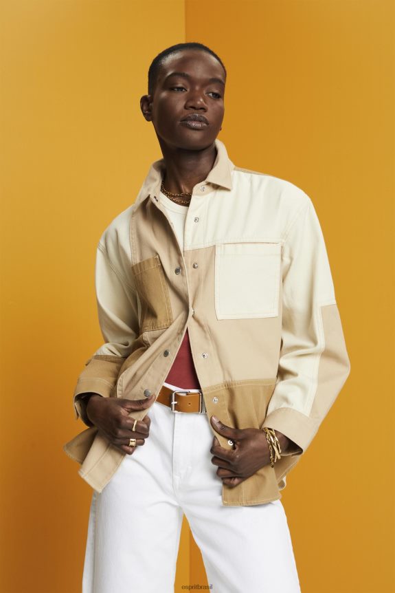 cabana de retalhos mulheres Esprit bege jaquetas 82P6TP293