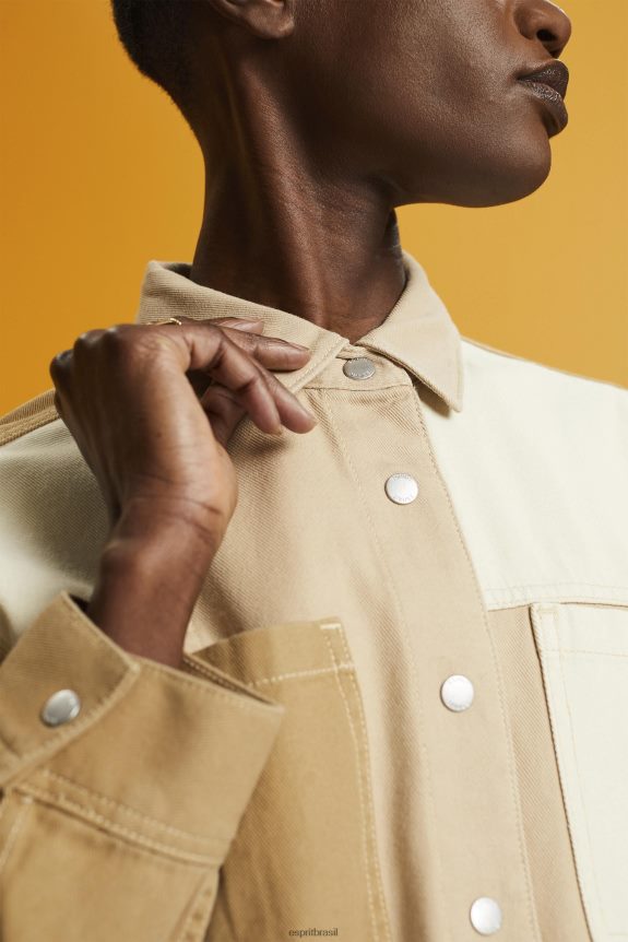 cabana de retalhos mulheres Esprit bege jaquetas 82P6TP293