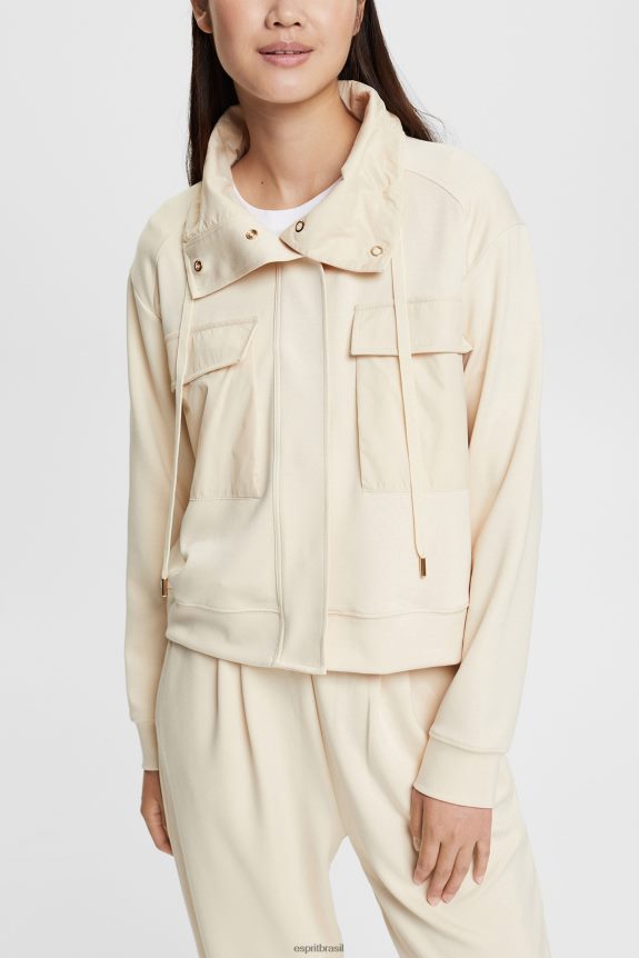 jaqueta de gola alta mulheres Esprit gelo jaquetas 82P6TP560