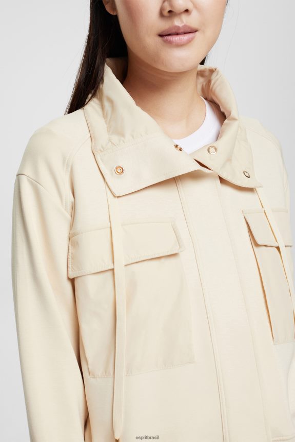 jaqueta de gola alta mulheres Esprit gelo jaquetas 82P6TP560