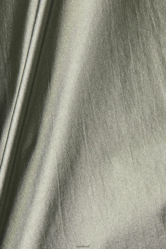 jaqueta metalizada com capuz mulheres Esprit verde escuro jaquetas 82P6TP267