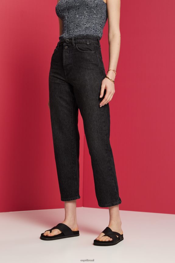 papai fit jeans mulheres Esprit lavagem média cinza jeans 82P6TP87