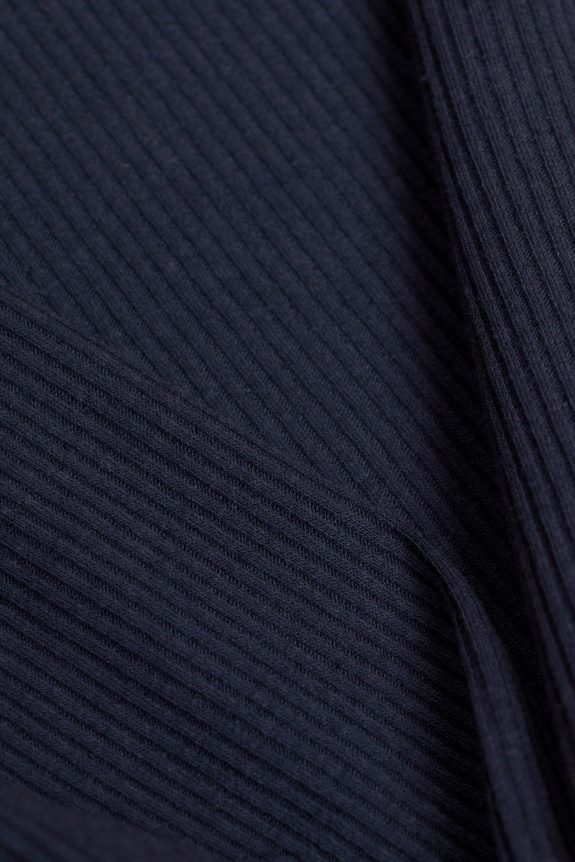 top manga longa canelado mulheres Esprit marinha manga comprida 82P6TP90