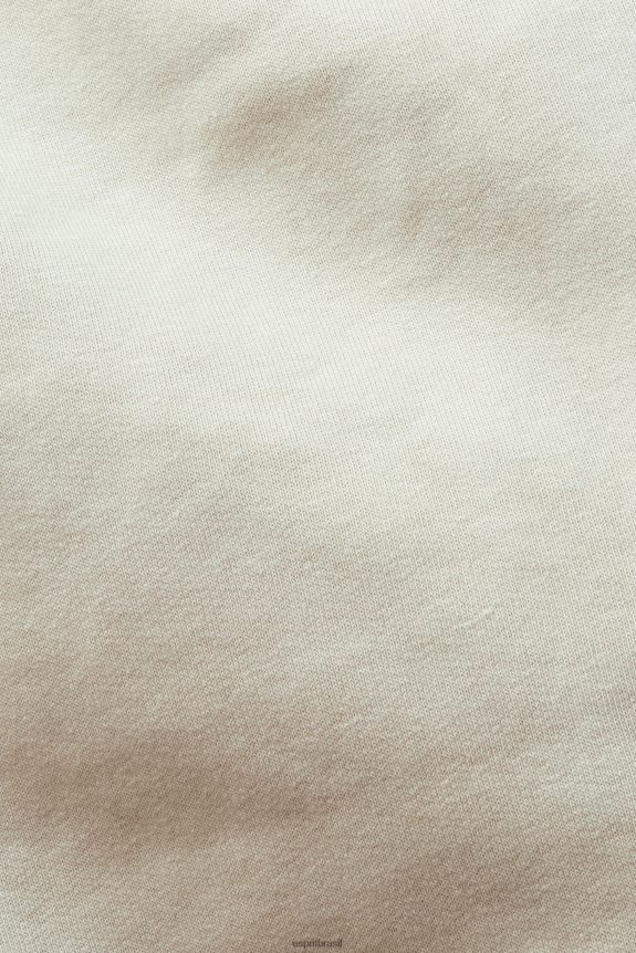 moletom com bolso canguru mulheres Esprit cinza claro moletons e moletons 82P6TP350