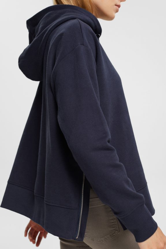 moletom com capuz mulheres Esprit marinha moletons e moletons 82P6TP511