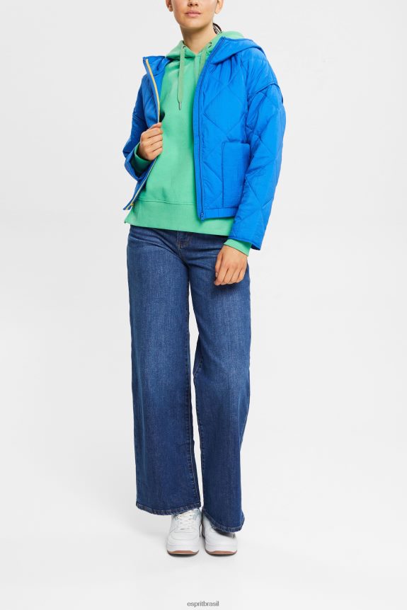 moletom com capuz mulheres Esprit verde moletons e moletons 82P6TP510