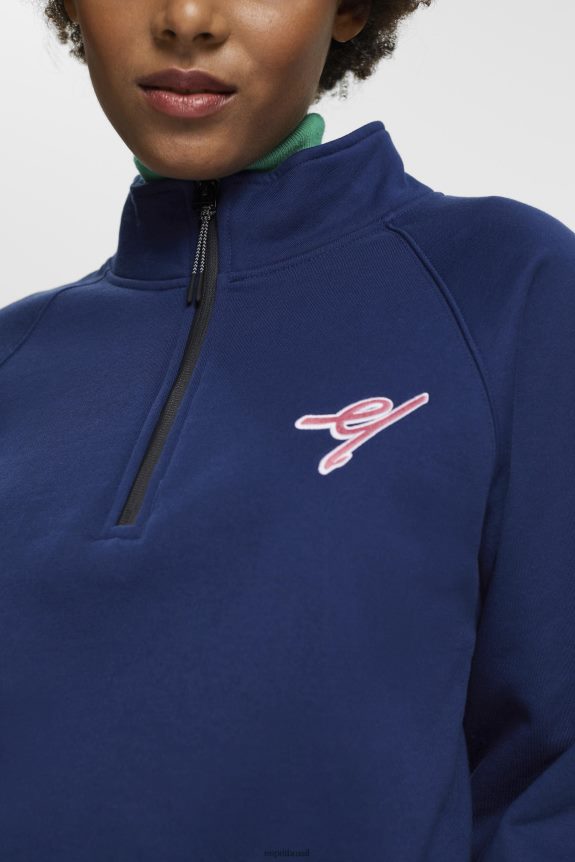 moletom com meio zíper mulheres Esprit tinta moletons e moletons 82P6TP162