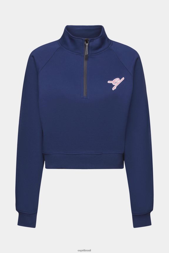 moletom com meio zíper mulheres Esprit tinta moletons e moletons 82P6TP162