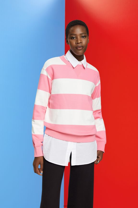 moletom listrado mulheres Esprit rosa moletons e moletons 82P6TP402