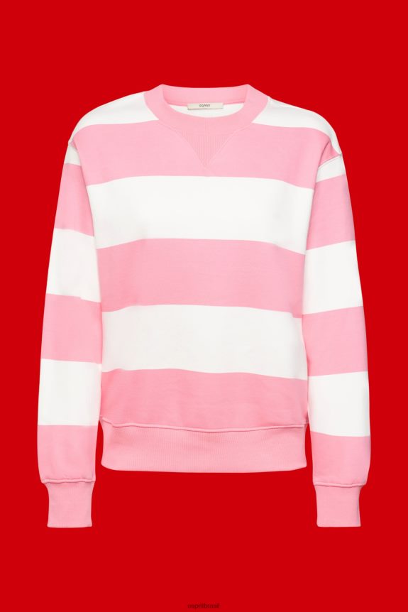 moletom listrado mulheres Esprit rosa moletons e moletons 82P6TP402