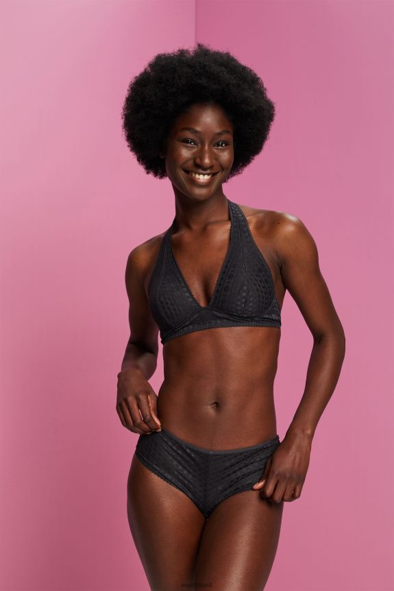 reciclado: sutiã macio com decote halter e renda mulheres Esprit antracite principal 82P6TP77