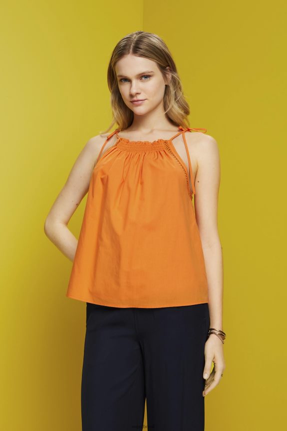 top camisola com bata, tencel mulheres Esprit laranja principal 82P6TP199