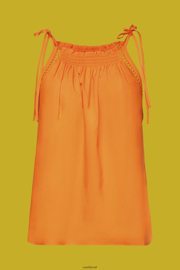 top camisola com bata, tencel mulheres Esprit laranja principal 82P6TP199