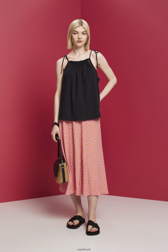 top camisola com bata, tencel mulheres Esprit preto principal 82P6TP198