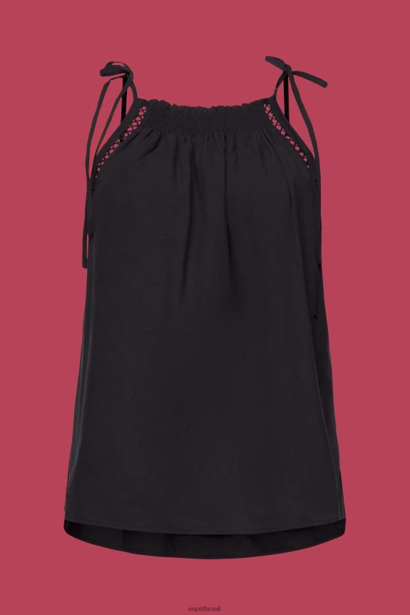 top camisola com bata, tencel mulheres Esprit preto principal 82P6TP198