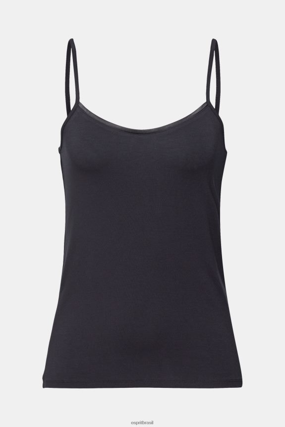 top de alças finas, Lenzing ecovero mulheres Esprit preto principal 82P6TP517