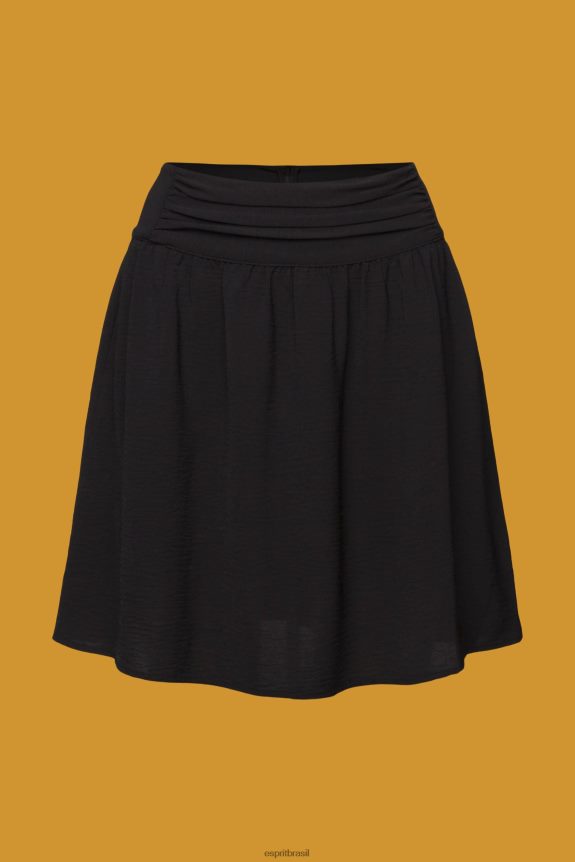 mini-saia de crepe mulheres Esprit preto saias 82P6TP262
