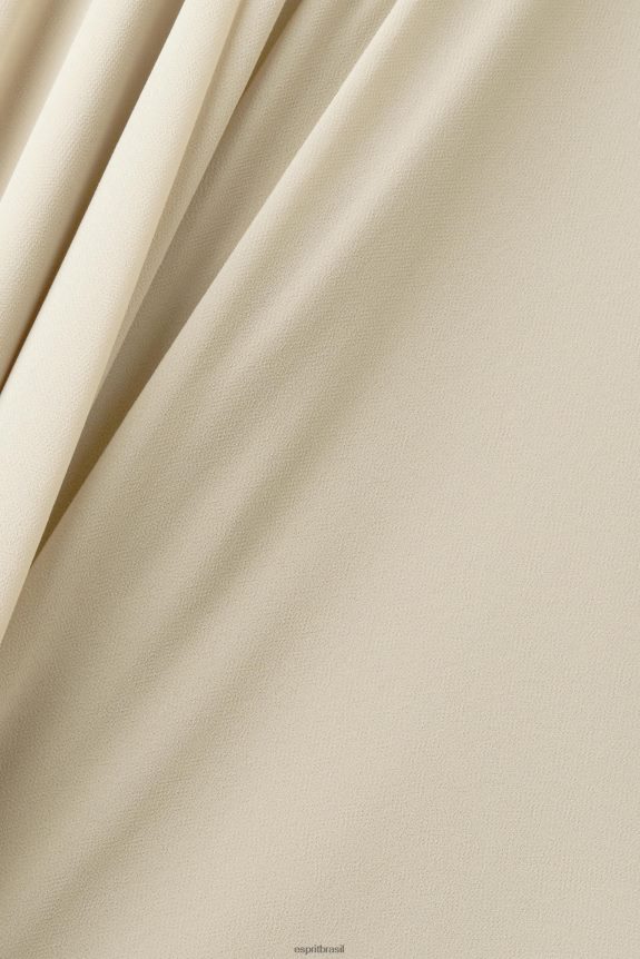 saia de chiffon na altura do joelho mulheres Esprit verde empoeirado saias 82P6TP279