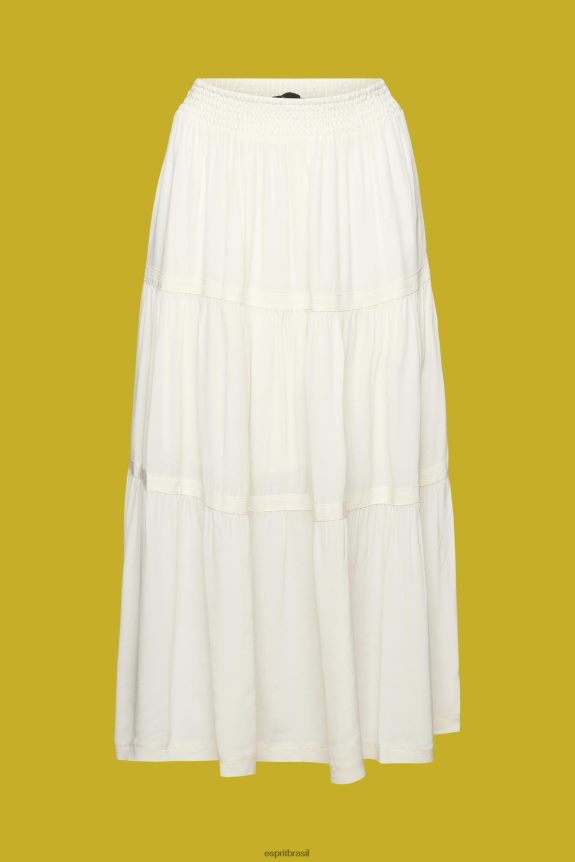 saia midi mulheres Esprit branco saias 82P6TP238