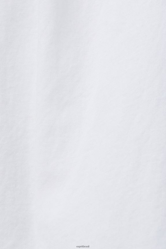 saias em tecido leve mulheres Esprit branco saias 82P6TP114