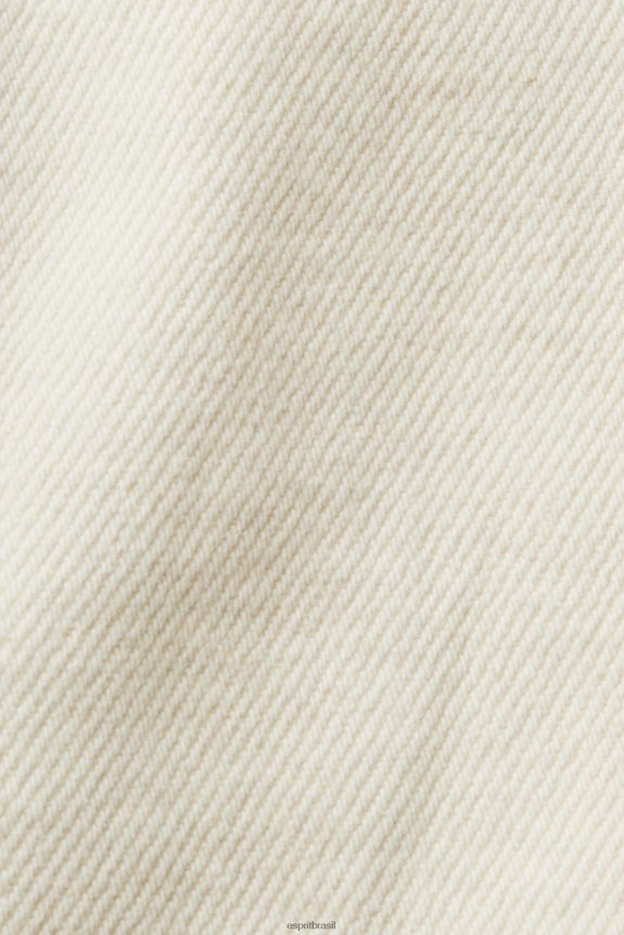 shorts jeans cintura alta com amarração mulheres Esprit gelo shorts 82P6TP56