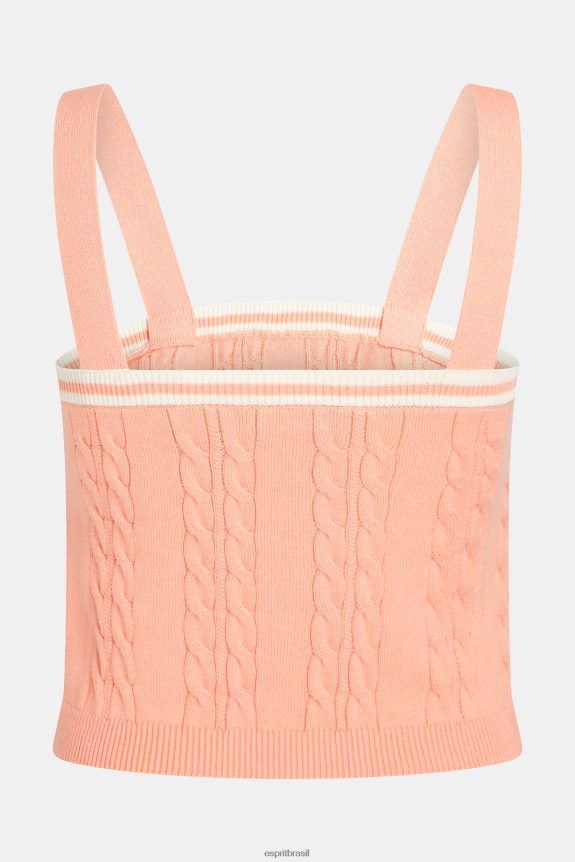 Camisola de suéter com logo de golfinho mulheres Esprit rosa suéteres 82P6TP410