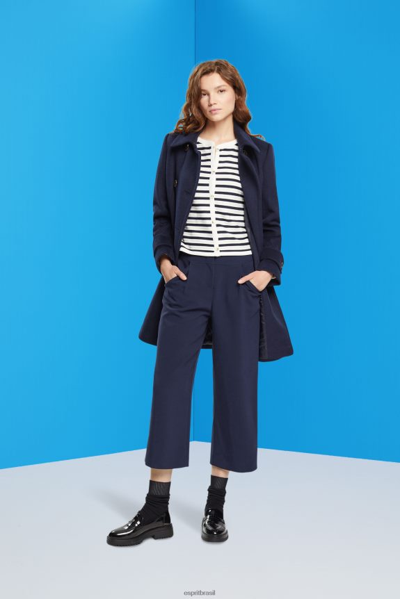 cardigã listrado mulheres Esprit marinha suéteres 82P6TP448